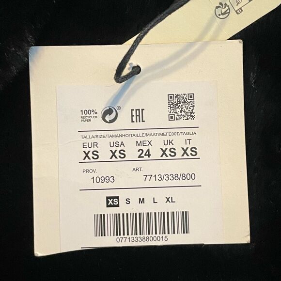 Pull & Bear Double-Faced Vegan Suede Jacket Black Faux Fur Lined Buckle Detail X - Picture 8 of 13